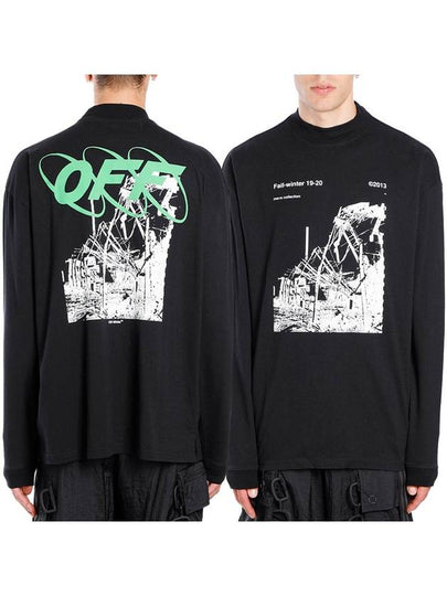 Factory High Neck Long Sleeve T-Shirt Black - OFF WHITE - BALAAN 2