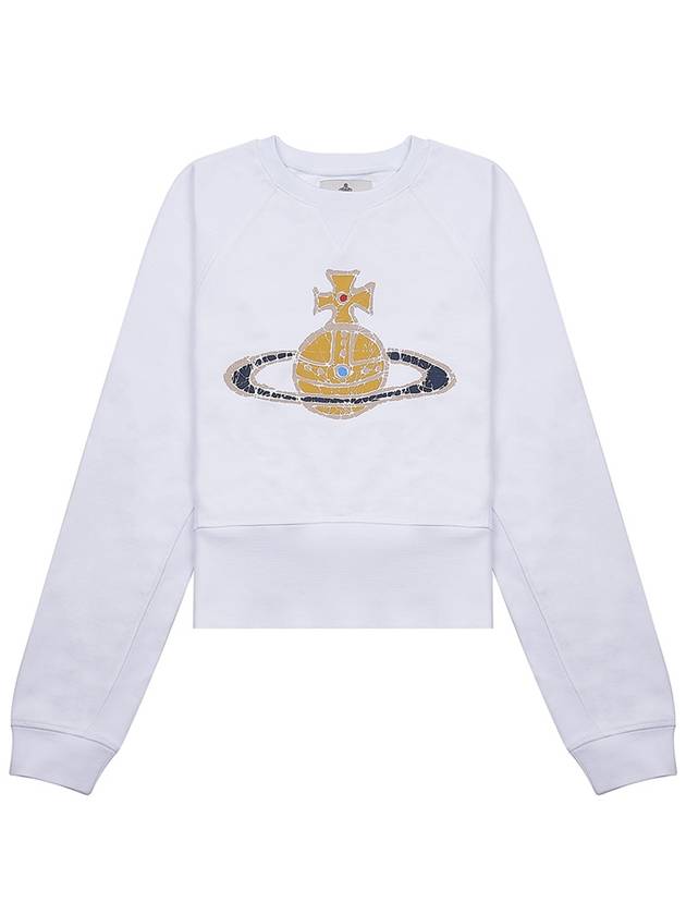 Logo Print Cotton Sweatshirt White - VIVIENNE WESTWOOD - BALAAN 11