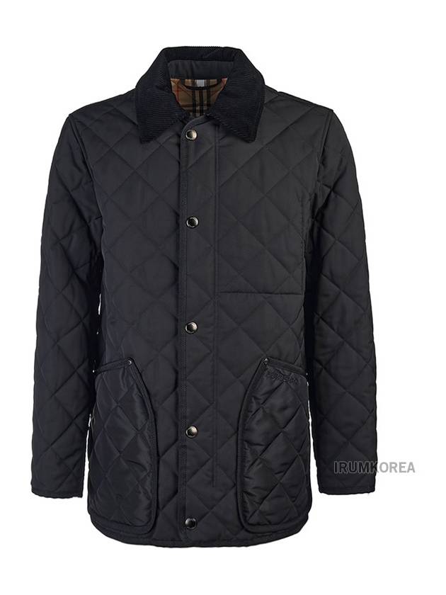 Long Sleeved Quilted Jacket Black - BURBERRY - BALAAN 2