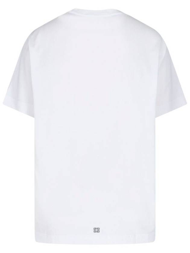 Logo Oversized Fit Cotton Short Sleeve T-Shirt White - GIVENCHY - BALAAN 3