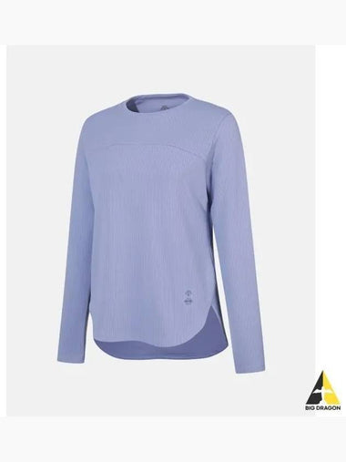 Women s Hip Cover Long Sleeve T Shirt Sky Blue SP322TTL82 - DESCENTE - BALAAN 1