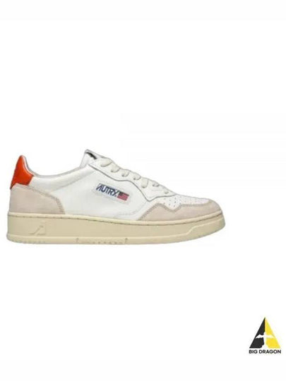 Women's Medalist Low Top Sneakers White Orange - AUTRY - BALAAN 2