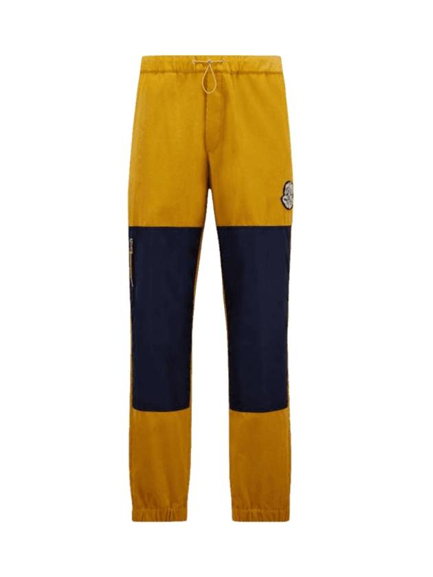 nylon panel track pants yellow - MONCLER - BALAAN 1