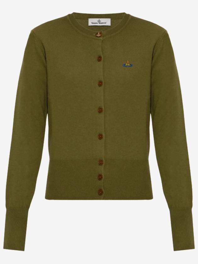 Bea Logo Cardigan Green - VIVIENNE WESTWOOD - BALAAN 2