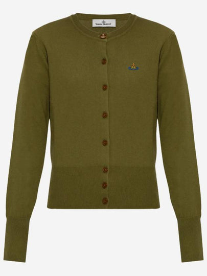 Bea Logo Cardigan Green - VIVIENNE WESTWOOD - BALAAN 2