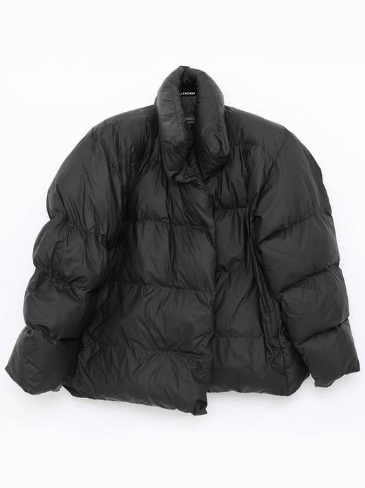 back logo wrap puffer jacket black - BALENCIAGA - BALAAN 2