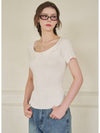 Rune square neck collar knit - MICANE - BALAAN 1