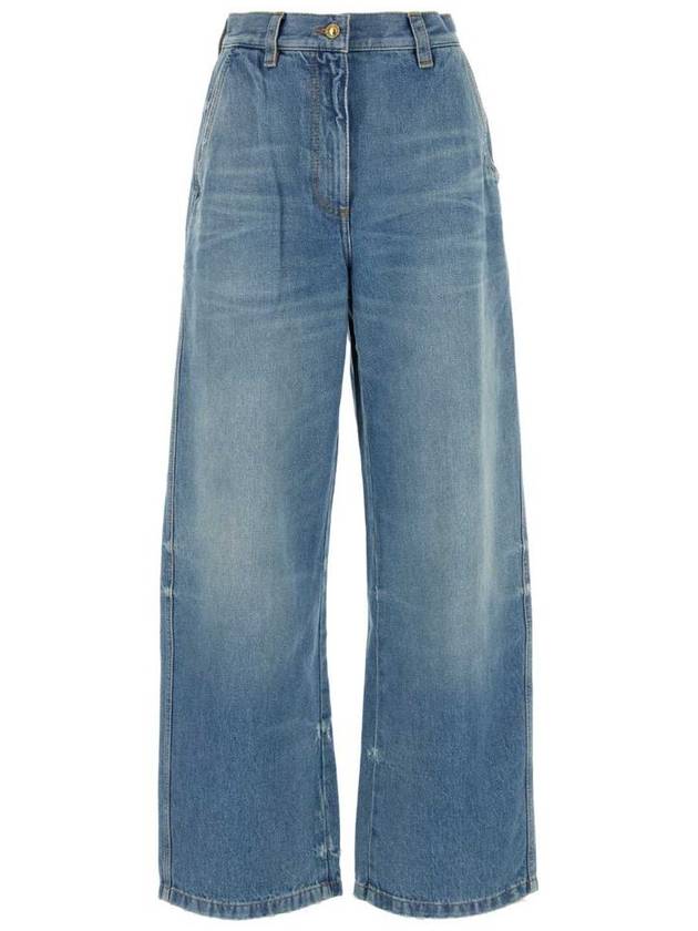 Denim Straight Pants PWYB027S24DEN0024040 Light Blue - PALM ANGELS - BALAAN 2