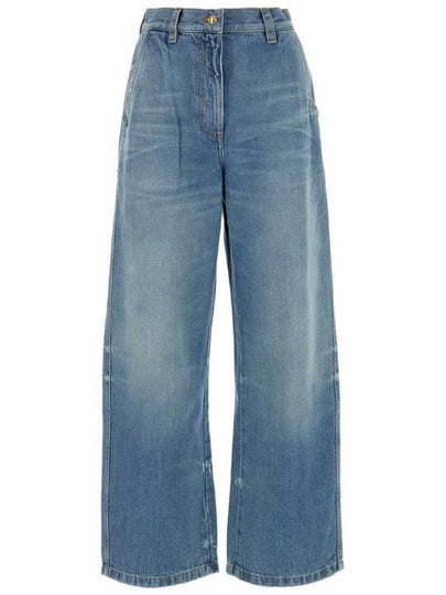 Denim Straight Pants PWYB027S24DEN0024040 Light Blue - PALM ANGELS - BALAAN 2