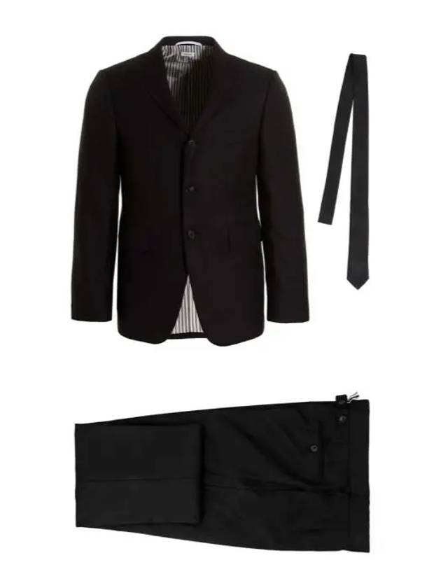 Men's Signature Classic Wool Suit Black - THOM BROWNE - BALAAN 2