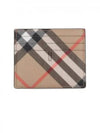 Check Card Wallet Beige - BURBERRY - BALAAN 2