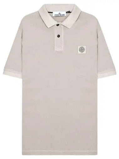 Pigment Dye Logo Patch Polo T Shirt Collar - STONE ISLAND - BALAAN 1