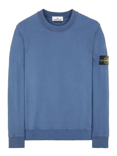 Compass Patch Cotton Sweatshirt Avio Blue - STONE ISLAND - BALAAN 2