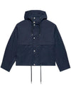 Hooded Lightweight Windbreaker Navy - AMI - BALAAN 1