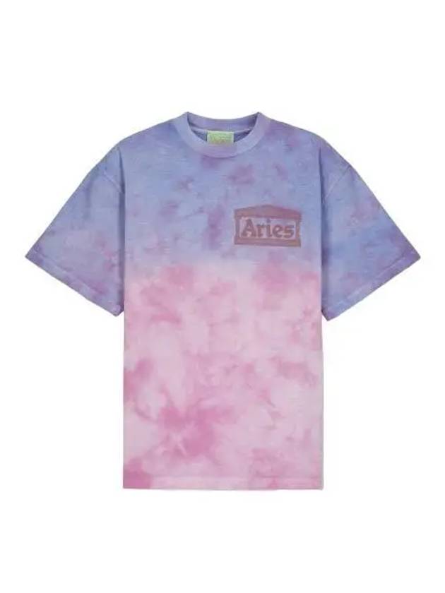 Aries Desert Trip Deep Dye Short Sleeve T Shirt Purple Tee - ARIES - BALAAN 1