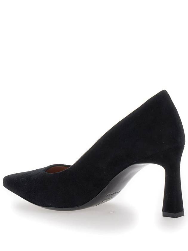 Black Pumps With Geometric Heel In Suede Woman - POLLINI - BALAAN 3