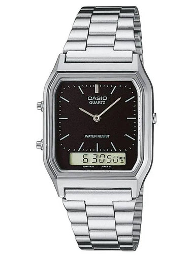 AQ 230A 1D Unisex Square Metal Black AQ230A1D - CASIO - BALAAN 1