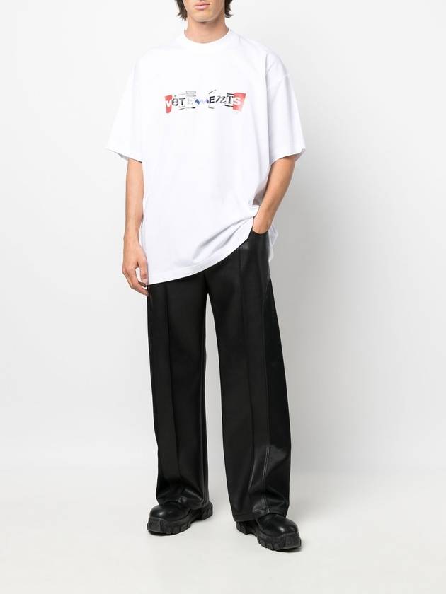 Collage Logo Print Short Sleeve T-Shirt White - VETEMENTS - BALAAN 10