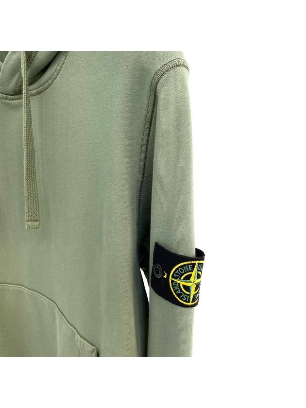 Stone Island Waffen Patch Khaki Hooded Sweatshirt 721564151 - STONE ISLAND - BALAAN 3