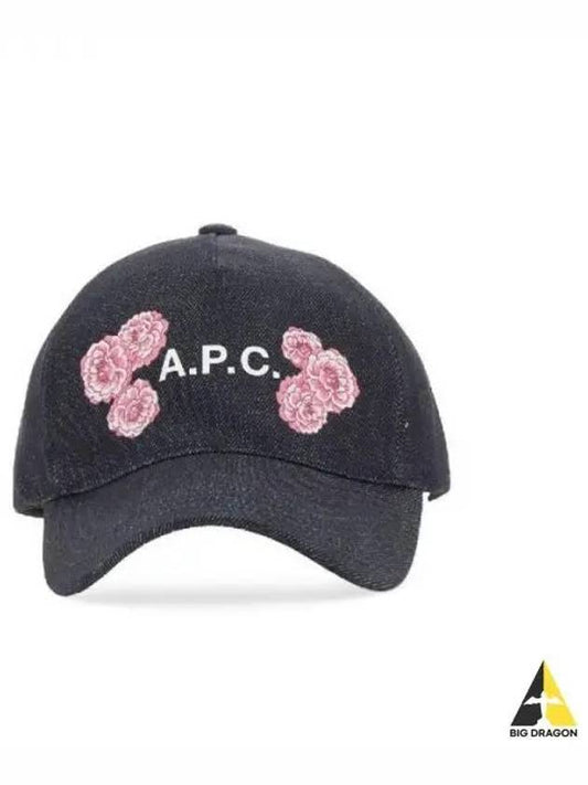 APC Eden Flower Denim Ball Cap Indigo COCSX M24123 - A.P.C. - BALAAN 1