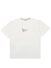 Logo Print Short Sleeve T-Shirt White - STONE ISLAND - BALAAN 3