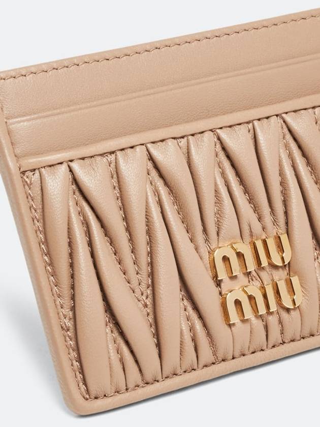 Matelasse card wallet card holder beige - MIU MIU - BALAAN 5