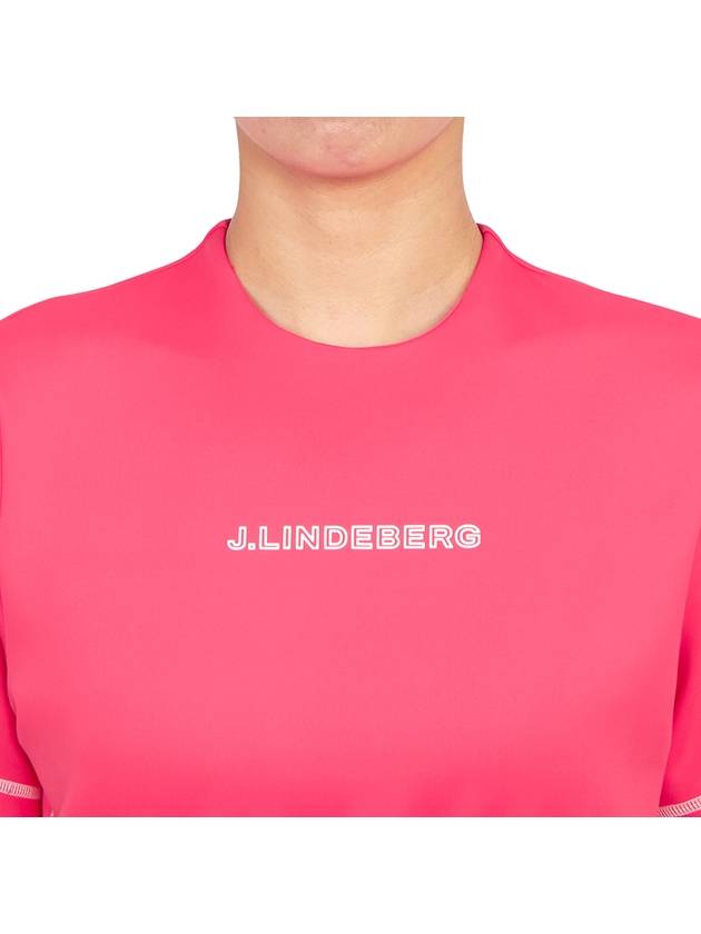 Kim short sleeve t-shirt pink - J.LINDEBERG - BALAAN 7