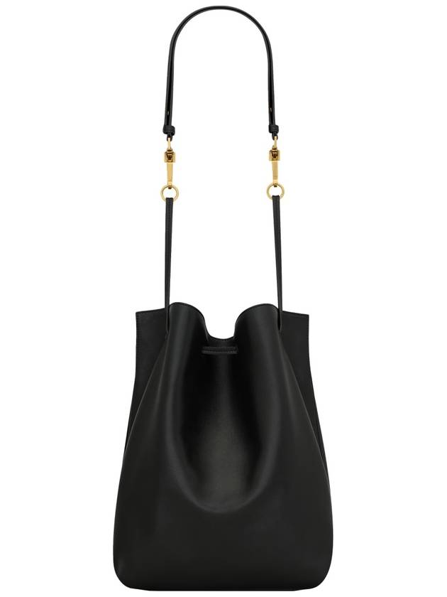 Paris VII Pochon Lambskin Tote Bag Black - SAINT LAURENT - BALAAN 4