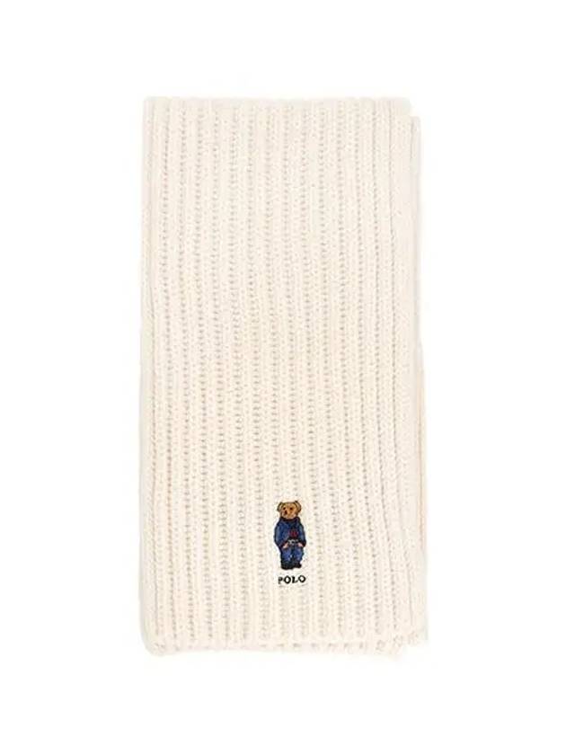 Muffler WC0523 105 Solid Denim Bare Rib Knit - POLO RALPH LAUREN - BALAAN 2