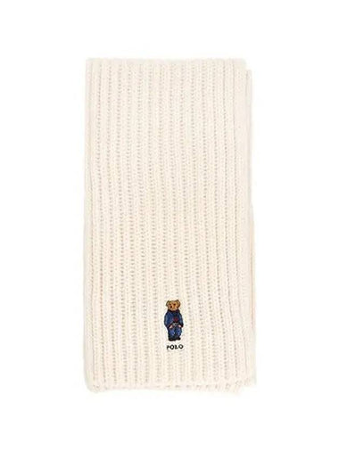 Muffler WC0523 105 Solid Denim Bare Rib Knit - POLO RALPH LAUREN - BALAAN 1