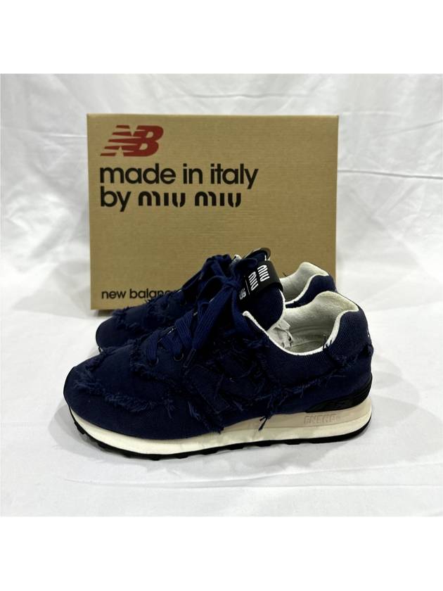 39 New Balance x 574 Women s Denim Sneakers Royal Blue - MIU MIU - BALAAN 4