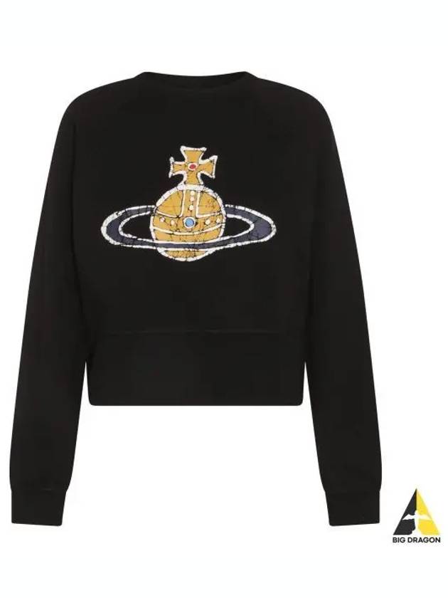 Logo Print Cotton Sweatshirt Black - VIVIENNE WESTWOOD - BALAAN 2