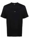 Men's Kyle Logo Print Cotton Jersey Short Sleeve T-Shirt  Black - A.P.C. - BALAAN 3