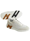 Men s Bouncing Sneakers White Mesh H Brown Black Heel - HERMES - BALAAN 3