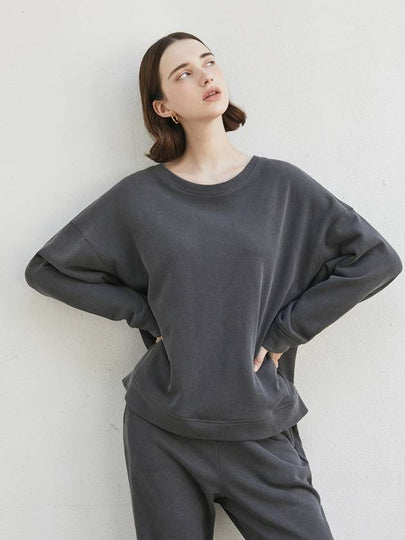 Classic loose sweatshirtCHARCOAL - ARIFF - BALAAN 2