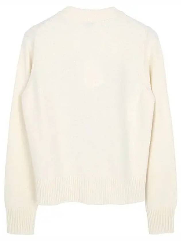 Women's Logo Intarsia Knit Top Off White - GANNI - BALAAN 3