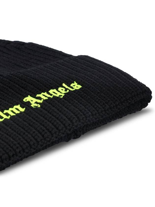 Classic Rib Beanie Black - PALM ANGELS - BALAAN 4