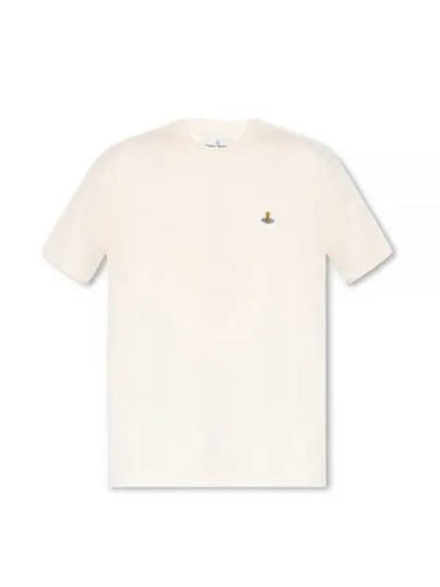 ORB Logo Cotton Short Sleeve T-Shirt Beige - VIVIENNE WESTWOOD - BALAAN 2