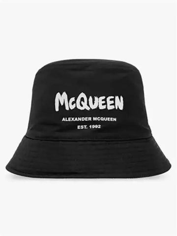 Logo printed bucket hat 271075 - ALEXANDER MCQUEEN - BALAAN 1