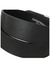 Men's Logo Buckle Leather Belt Black - EMPORIO ARMANI - BALAAN 5