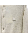 Face Patch Crop Cardigan White - ACNE STUDIOS - BALAAN 5