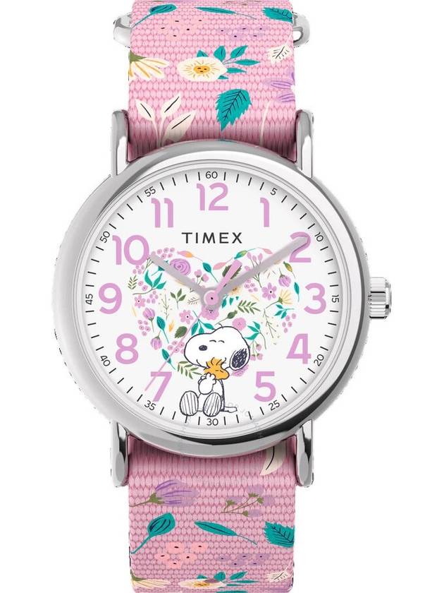 Timex Weekender X Peanuts Quartz White Dial Ladies Watch TW2V77800 - TIMEX - BALAAN 1