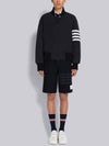 Poly Twill 4-Bar Oversized Knit Down Bomber Jacket Navy - THOM BROWNE - BALAAN 4