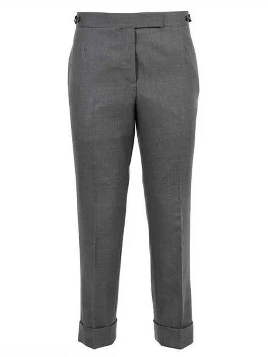 Low Rise Super Twill Wool Skinny Pants Gray - THOM BROWNE - BALAAN 2
