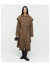 Scarf Double Layered Single Coat Brown - ANDERSSON BELL - BALAAN 2