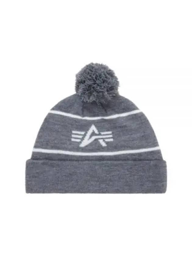 ESSENTIAL POM BEANIE UHE52500C1 MEDIUM CHARCOAL HEATHER foam - ALPHA INDUSTRIES - BALAAN 1