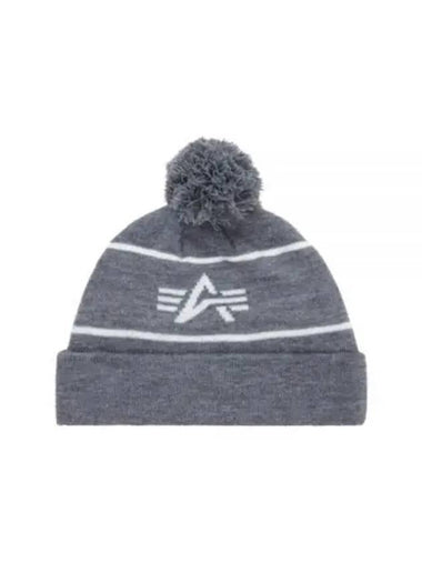 ESSENTIAL POM BEANIE UHE52500C1 MEDIUM CHARCOAL HEATHER foam - ALPHA INDUSTRIES - BALAAN 1