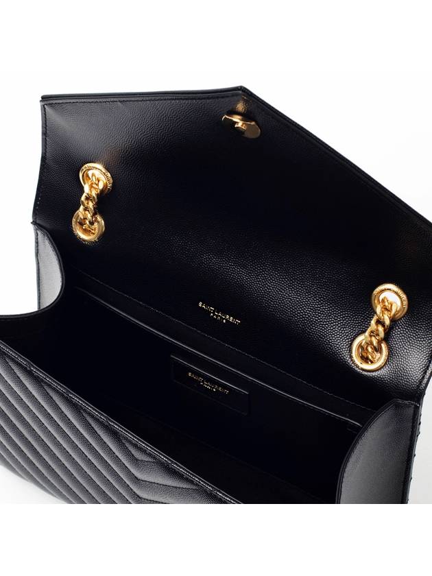 Monogram Envelope Satchel Bag 487206 BOW01 1000 Black - SAINT LAURENT - BALAAN 7