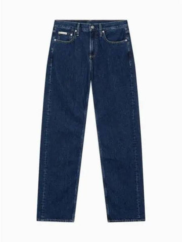 Jeans 90s Straight Fit Denim Jeans Dark Blue - CALVIN KLEIN - BALAAN 1