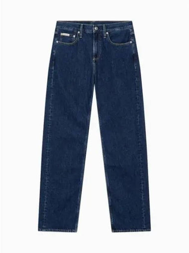 Jeans 90s Straight Fit Denim Jeans Dark Blue - CALVIN KLEIN - BALAAN 1